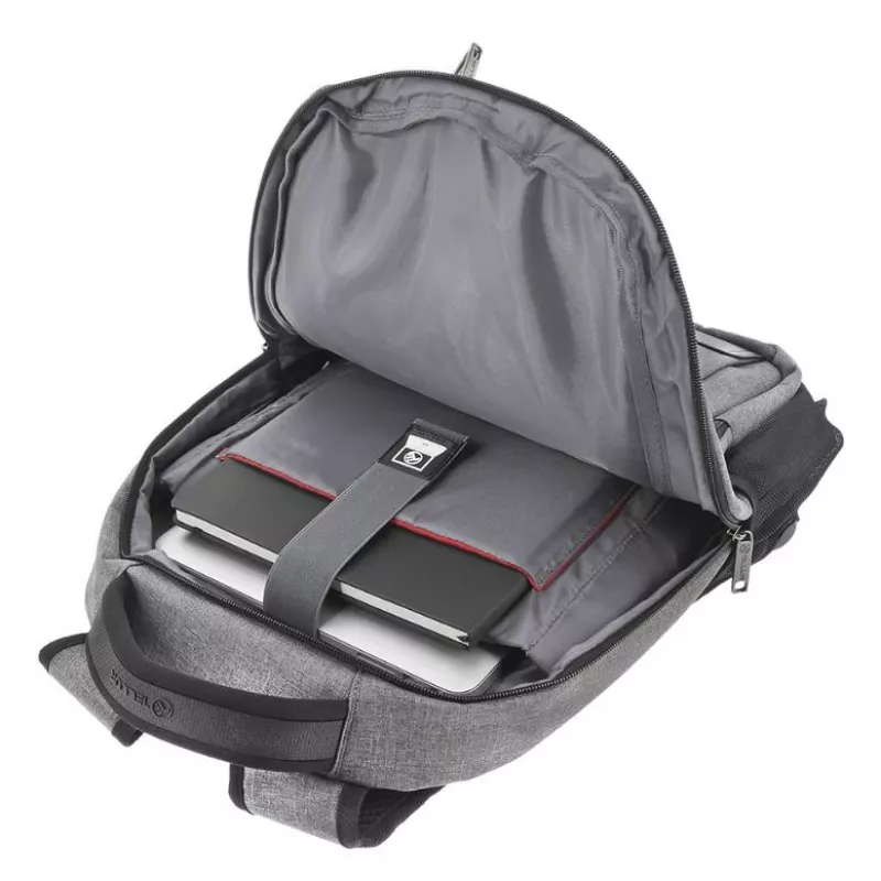 Plecak na laptopa Tellur Companion 15.6 cala z portem USB, szary