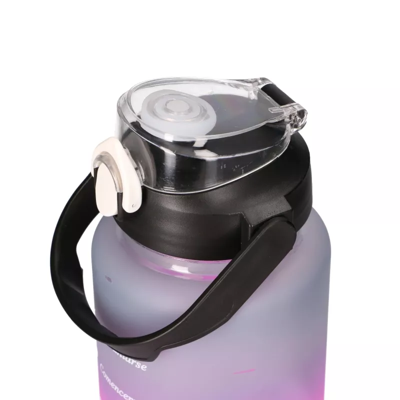 Zestaw motywacyjnych butelek na wodę Extralink 3W1 różowo-czarny 2000ML+900ML+300ML