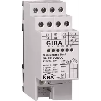 Binarny moduł wejściowy 6-krotny KNX 10-230V AC/DC 212600 (212600)