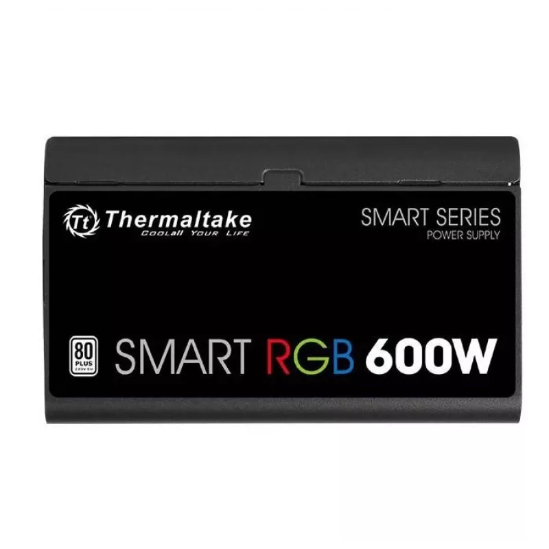 Thermaltake SMART RGB PS-SPR-0600NHSAWE-1 - Zasilacz (wewnętrzny) - ATX12V 2.3 - 80 PLUS - AC 230 V - 600 W - aktywny PFC - Czarny