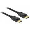 Kabel DisplayPort Delock — DisplayPort (wtyk) do DisplayPort (wtyk) — 3 m — zatrzaskowy — czarny