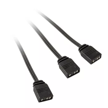 Rozgałęźnik kablowy Kolink ARGB 1-2 Splitter kabel 30 cm, 5 V, czarny