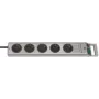 Brennenstuhl 1153340115 Listwa zasilająca Super-Solid Line 5-gniazdowa 2,5 m H05VV-F 3G1,5, srebrna (1153340115)