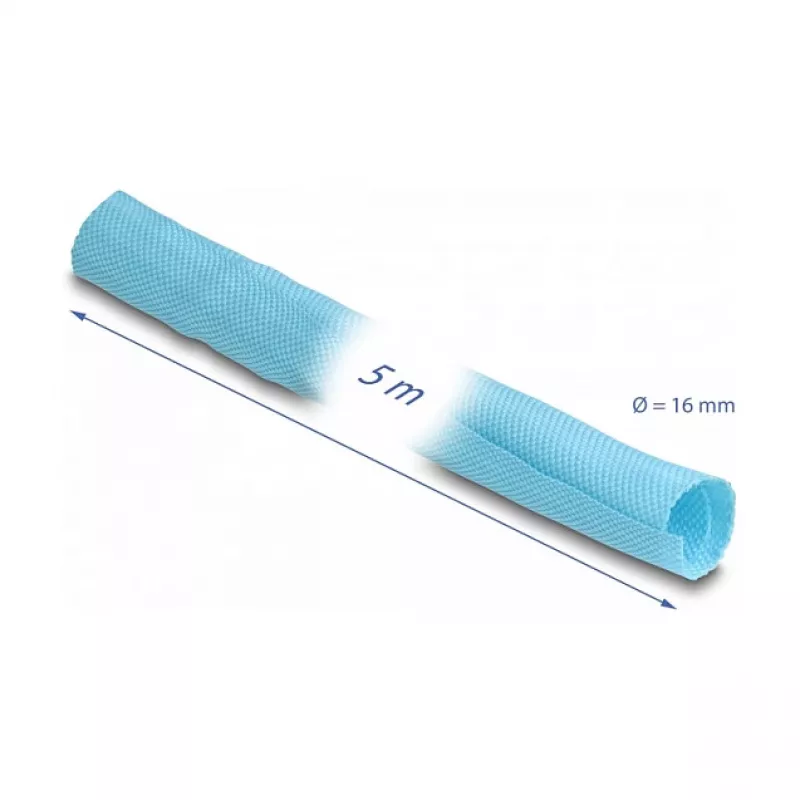 Osłona na kable DeLOCK 20881 niebieska 1,7 cm poliester 5000 mm