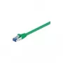 Wentronic Goobay CAT 6a kabel krosowy, S/FTP (PiMF), zielony, 0,5 m - LSZH bezhalogenowy, miedź (93660)