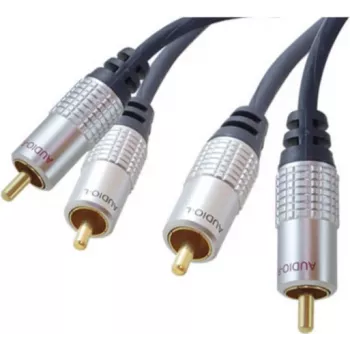 shiverpeaks sp-PROFESSIONAL Audio-Cable 3 m 2 x RCA niebieski - chrom (SP40103)