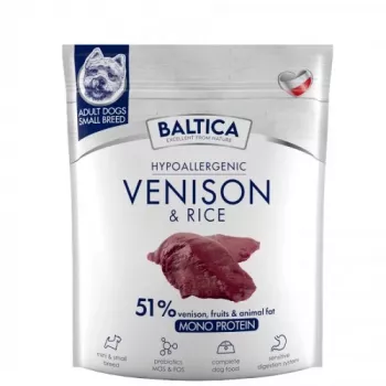 BALTICA Nutraceutic Hipoalergiczna Małe rasy Sarnina z ryżem - sucha karma dla psów - 1kg