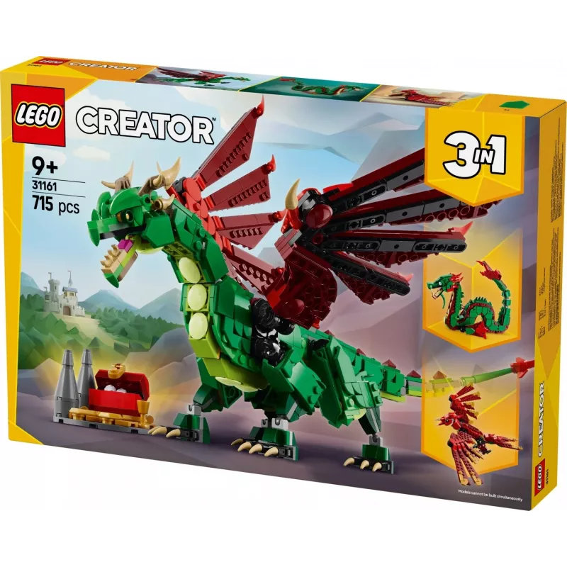 LEGO CREATOR 3 W 1 31161 Średniowieczny Smok