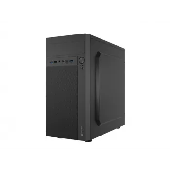 Obudowa PC NATEC Helix Mini Tower Czarna — microATX/Mini-ITX, 3x3.5 cala + 5x2.5 cala, karta graficzna 33 cm, porty USB-C/USB-A