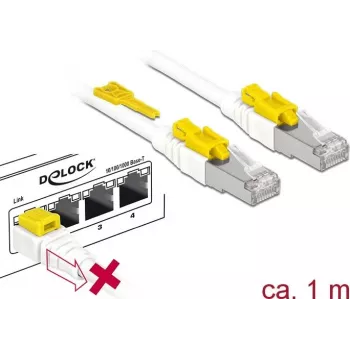 Kabel sieciowy DeLOCK 85331 RJ-45 Cat6a 1 m Biały