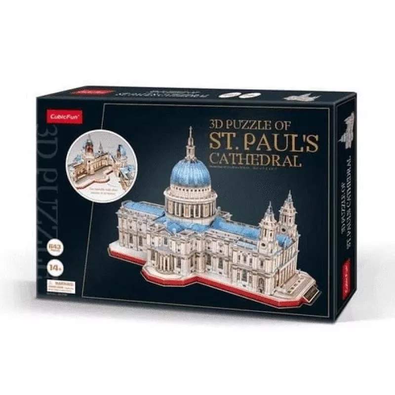 Puzzle 3D cubicfun Katedra św. Pawła model 306-20270 — zestaw repliki architektonicznej