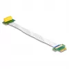 DeLOCK Karta podwyższająca PCI Express x1 męski na x1 slot 90° kątowa kablem FPC 15 cm