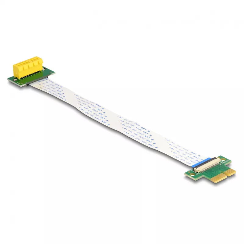 DeLOCK Karta podwyższająca PCI Express x1 męski na x1 slot 90° kątowa kablem FPC 15 cm