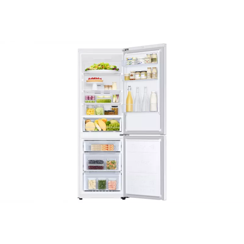 Lodówka Samsung RB34C670EWW/EF, wysokość 185,3 cm, 344 l, klasa energetyczna E, zamrażarka 114 l, chłodziarka 230 l