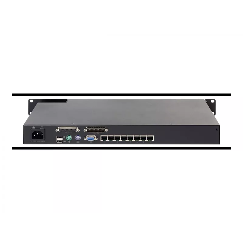 Przełącznik KVM APC KVM0108A, 8-portowy PS/2 VGA, rack 1U, 1600x1200, czarny