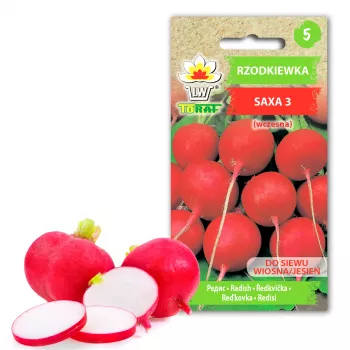 Nasiona rzodkiewki Saxa 3, 10 g opakowanie nasion warzyw