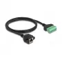 DeLOCK Przewód RJ45 Kat.6, gniazdo żeńskie – adapter listwy zaciskowej 1 m