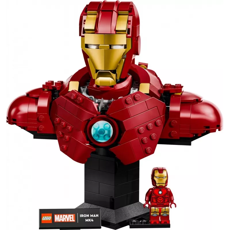 Zestaw konstrukcyjny LEGO Marvel Super Heroes Iron Man MK4 model 3D, 436 elementów, zawiera 1 minifigurkę, od 18. roku życia