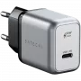 Ładowarka do urządzeń mobilnych Satechi ST-UC30WCM-EU — Uniwersalna ładowarka sieciowa do użytku wewnętrznego z 1× USB-C, czarno-srebrna
