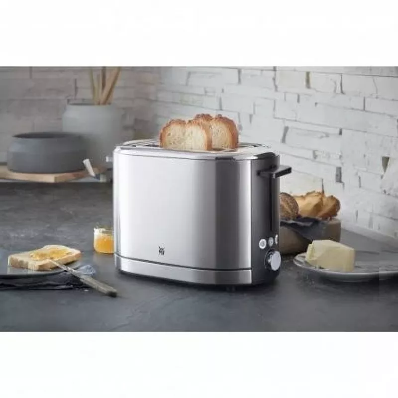 Toster WMF Bueno Pro 6 — 2-kromkowy, 870 W, srebrno-czarny