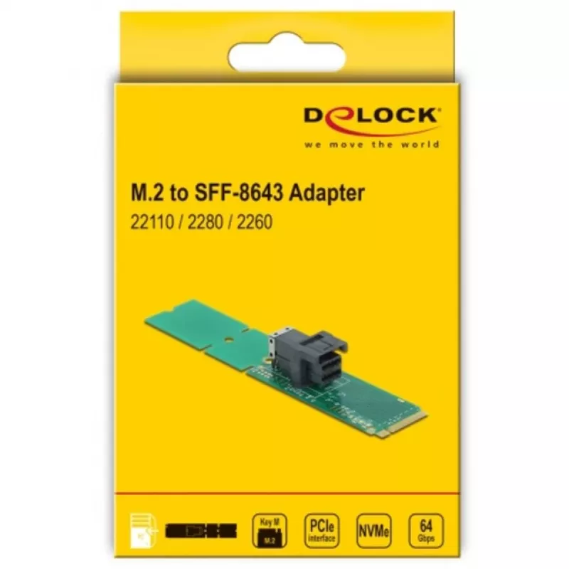 Adapter M.2 Key M do SFF-8643 NVMe DeLOCK 63145