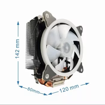 Chłodzenie powietrzne Gembird CPU-HURACAN-ARGB-X130 12 cm Czarno-Białe