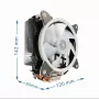 Chłodzenie powietrzne Gembird CPU-HURACAN-ARGB-X130 12 cm Czarno-Białe