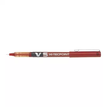 Pilot V5 HiTec Czerwone 0,5 mm Długopisy z Czerwonym Tuszem 12 szt.
