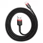 Kabel USB-A do Lightning Baseus Cafule 2.4A QC 3.0, 1 m — czarno-czerwony
