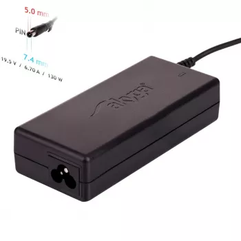 Zasilacz Akyga AK-ND-57 do laptopów 19,5 V 130 W 6,7 A, wejście 100–250 V, wewnętrzny, czarny