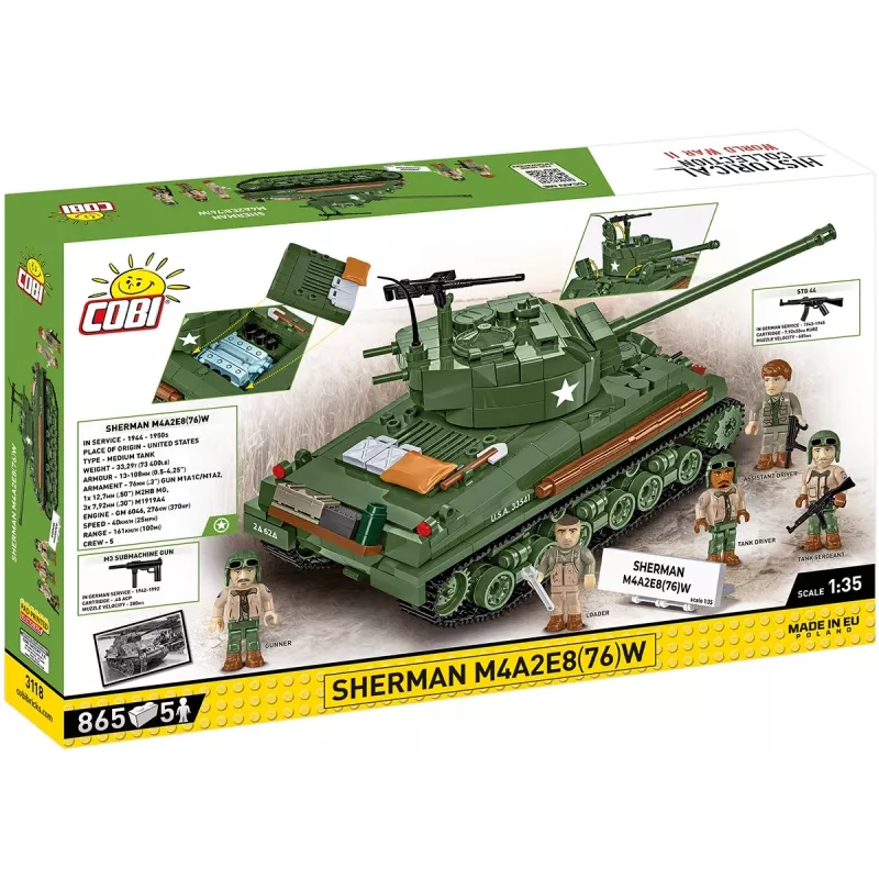 Klocki Sherman M4A2E8 865 klocków