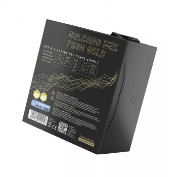 Zasilacz MODECOM VOLCANO HEX GOLD 750W, 80 PLUS Gold, ATX 3.1, modularny, wentylator 14 cm