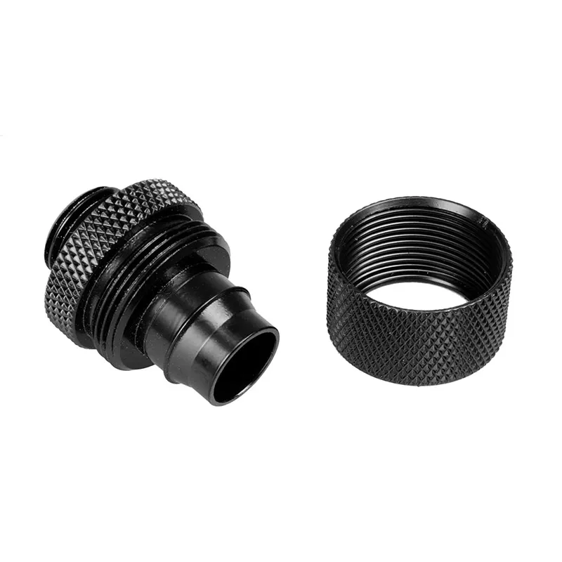 Bitspower złączka kompresyjna G1/4 cal męska na wężyk 16/11 mm — prosta, czarna matowa