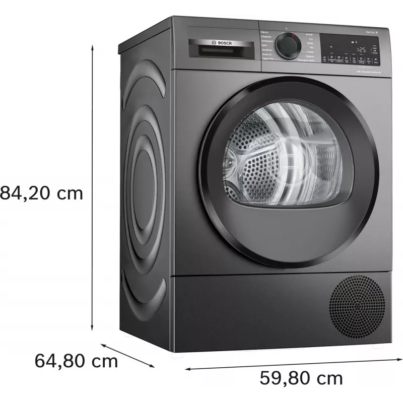 Suszarka kondensacyjna z pompą ciepła Bosch WQG245DXSN 9 kg