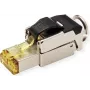 ROLINE feldkonfektionierbarer RJ-45 Stecker Cat.6A (Class EA), STP, silberfarben