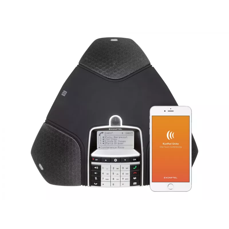 Konftel 300IPx - VoIP-Konferenztelefon - SIP v2 - Liquorice Black - dla Konftel C50300IPx Hybrid