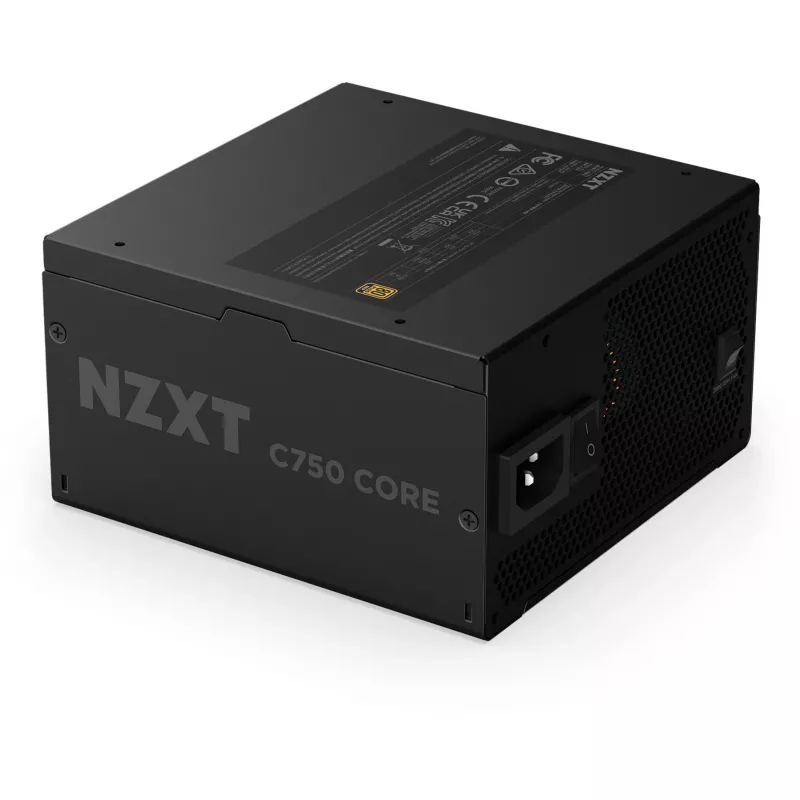 C750 GOLD CORE, Zasilacz PC czarny, 1x 12-pinowy GPU wysokiej mocy, 3x PCIe, Zarządzanie kablami, 750 Wat