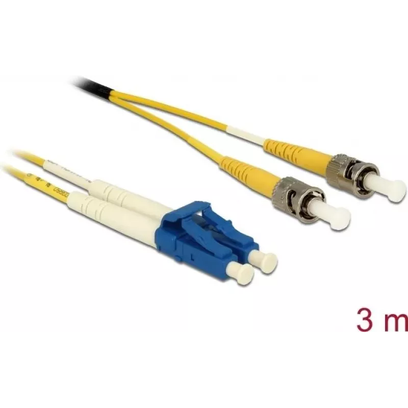DeLOCK 84690 Kabel światłowodowy InfiniBand 3 m 2x LC 2x ST Żółty