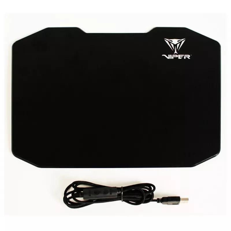 Podkładka pod mysz PATRIOT Viper Gaming Czarny — polimer/guma, podświetlenie LED, zasilana przez USB, antypoślizgowa, 353,5×242,7 mm, grubość 5,5 mm