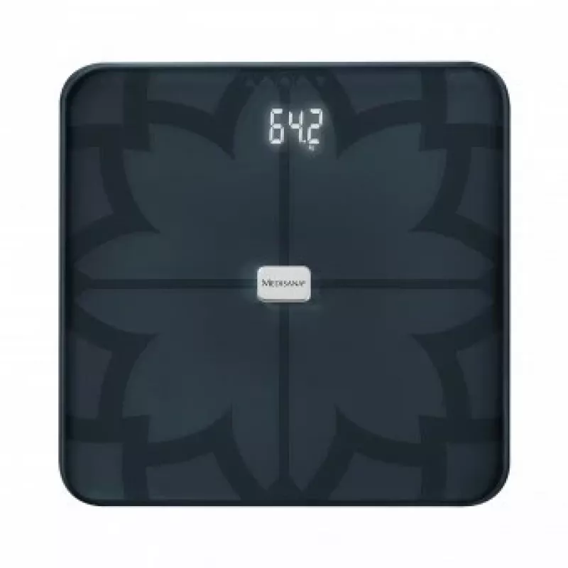 Waga diagnostyczna Medisana BS 450, maks. 180 kg, czarna, Bluetooth, czujniki ITO (40510)