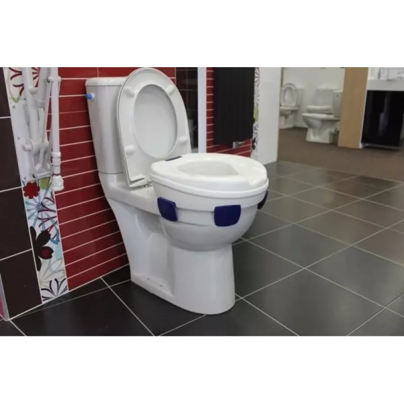 Nadstawka sedesowa HERDEGEN Sahag 580540 niebiesko-biała okrągła 410×420×110 mm, polipropylen, maks. obciążenie 185 kg