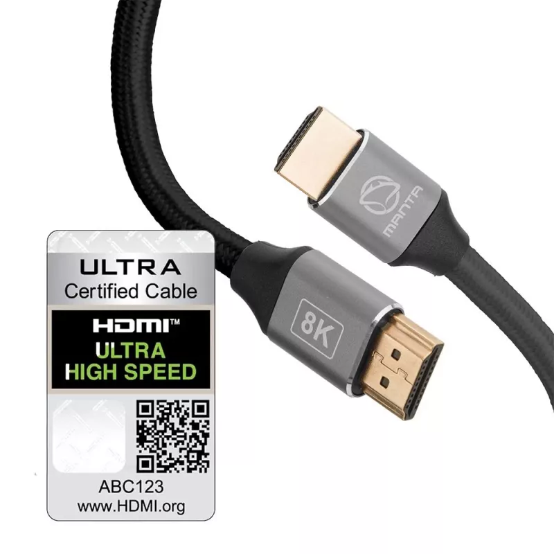 Kabel HDMI MANTA HDMI-1.5MC 1,5 m, obsługa do 8K