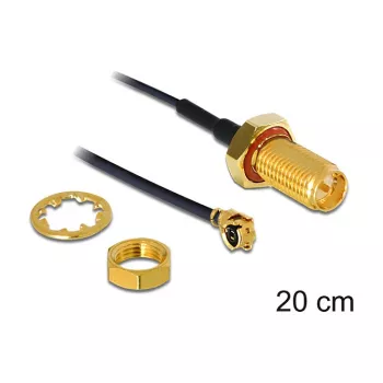 Kabel koncentryczny DeLOCK 88746 0,2 m czarny