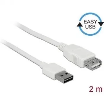 Kabel USB DeLOCK 85200 USB 2.0 2m Biały