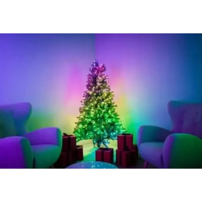 Podświetlana choinka Twinkly Regal Tree 1,50 m — 270 diod RGB LED, Wi‑Fi i Bluetooth, IP20, 36 W, zielony przewód