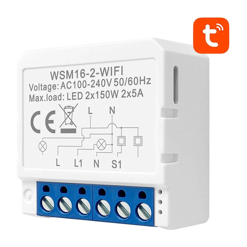 Smart switch module Avatto WSM16-W2 WiFi remote control, single-channel relay for home automation