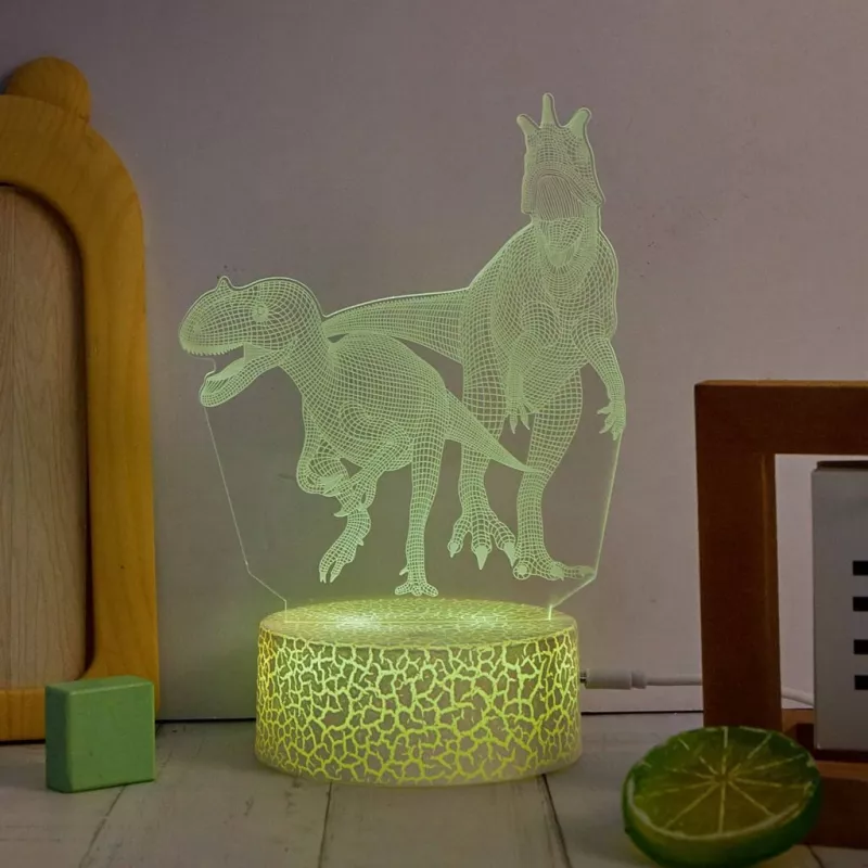Lampa stołowa LED MANTA SNL117RGB RGB dekoracja światłem 3D z dinozaurem