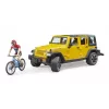 Zabawkowy jeep BRUDER 02543 o tematyce kolarstwa górskiego i rowerzysty, ABS, wielokolorowy, od 4 lat