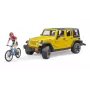 Zabawkowy jeep BRUDER 02543 o tematyce kolarstwa górskiego i rowerzysty, ABS, wielokolorowy, od 4 lat