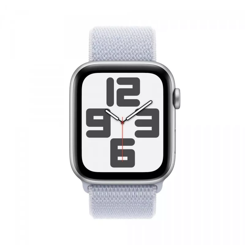 Watch SE GPS + Cellular 44 mm Srebrna Aluminiowa Koperta z Niebieskim Sportowym Paskiem Sport Loop